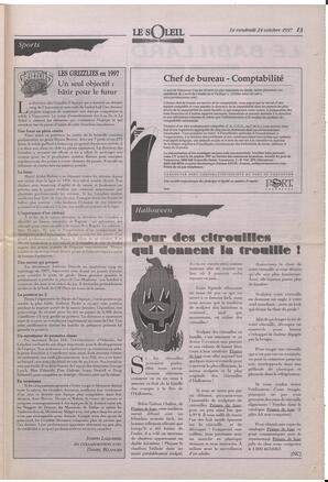 Le Soleil de Colombie-Britannique, October 24, 1997, page 13