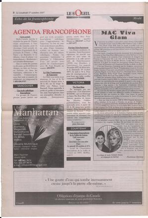 Le Soleil de Colombie-Britannique, October 17, 1997, page 8