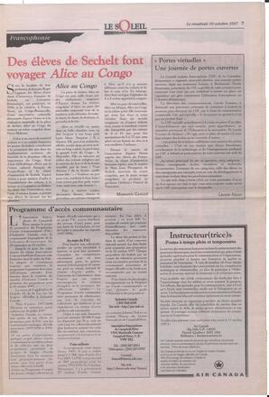 Le Soleil de Colombie-Britannique, October 10, 1997, page 7
