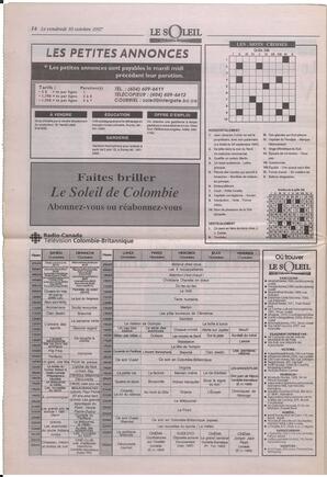 Le Soleil de Colombie-Britannique, October 10, 1997, page 13