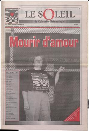 Le Soleil de Colombie-Britannique, October 10, 1997, page 1