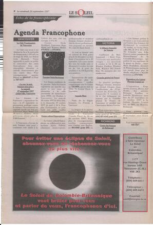 Le Soleil de Colombie-Britannique, September 26, 1997, page 8