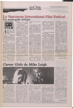 Le Soleil de Colombie-Britannique, September 26, 1997, page 11