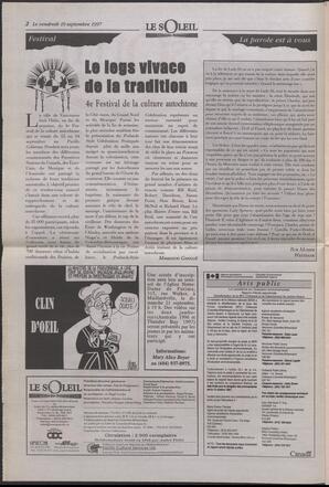 Le Soleil de Colombie-Britannique, September 19, 1997, page 2