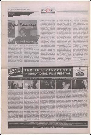 Le Soleil de Colombie-Britannique, September 19, 1997, page 16