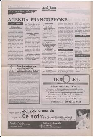 Le Soleil de Colombie-Britannique, September 12, 1997, page 8