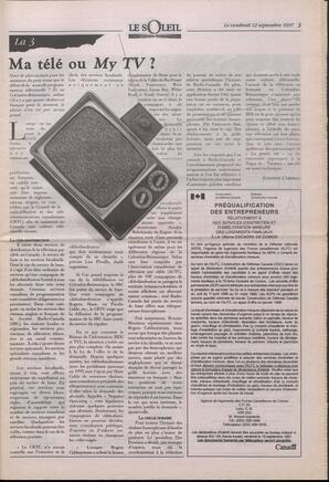 Le Soleil de Colombie-Britannique, September 12, 1997, page 3