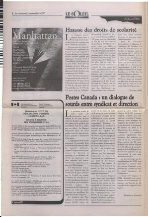 Le Soleil de Colombie-Britannique, September 5, 1997, page 6