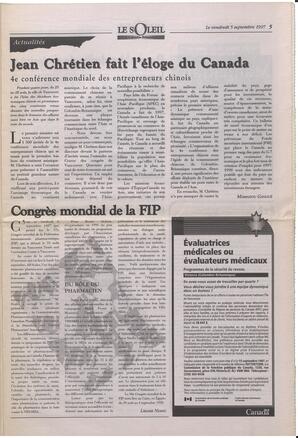 Le Soleil de Colombie-Britannique, September 5, 1997, page 5