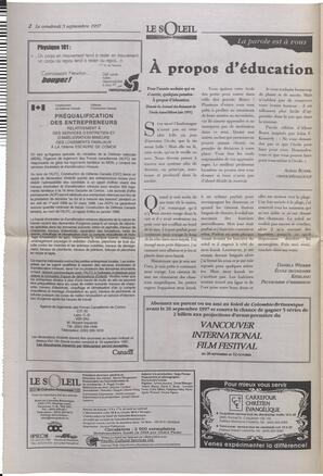 Le Soleil de Colombie-Britannique, September 5, 1997, page 2