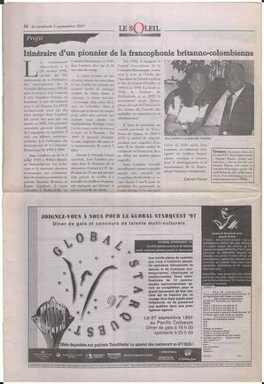 Le Soleil de Colombie-Britannique, September 5, 1997, page 16