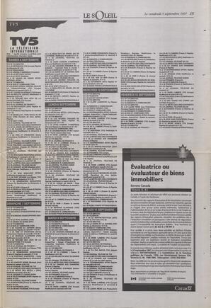 Le Soleil de Colombie-Britannique, September 5, 1997, page 15