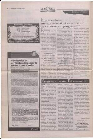 Le Soleil de Colombie-Britannique, August 29, 1997, page 8