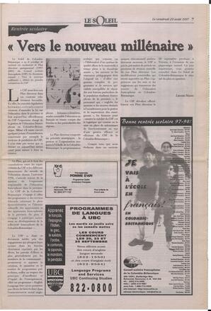 Le Soleil de Colombie-Britannique, August 29, 1997, page 7
