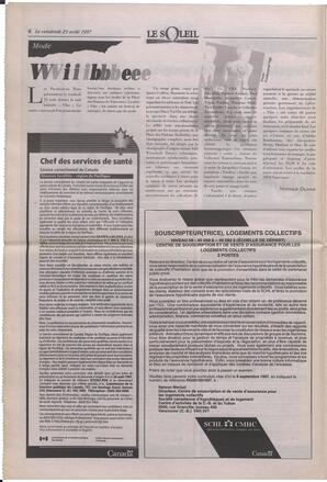 Le Soleil de Colombie-Britannique, August 29, 1997, page 6