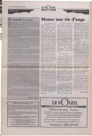 Le Soleil de Colombie-Britannique, August 29, 1997, page 4