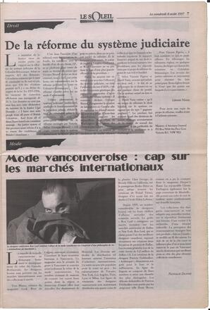 Le Soleil de Colombie-Britannique, August 8, 1997, page 7