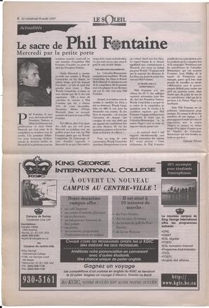 Le Soleil de Colombie-Britannique, August 8, 1997, page 6