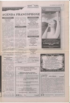 Le Soleil de Colombie-Britannique, August 1, 1997, page 9