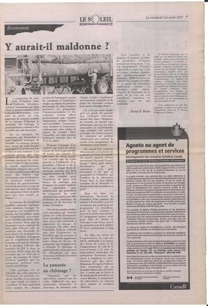 Le Soleil de Colombie-Britannique, August 1, 1997, page 7