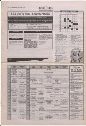 Le Soleil de Colombie-Britannique, August 1, 1997, page 14