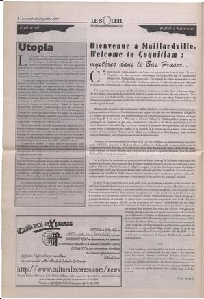 Le Soleil de Colombie-Britannique, July 25, 1997, page 4