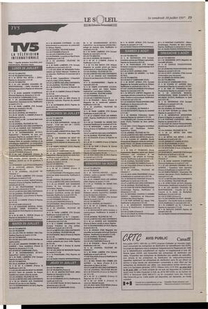 Le Soleil de Colombie-Britannique, July 18, 1997, page 19