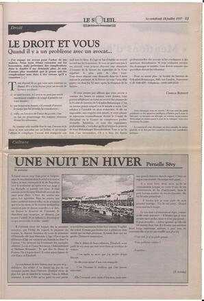 Le Soleil de Colombie-Britannique, July 18, 1997, page 13