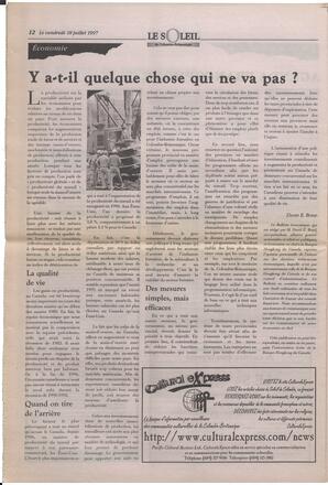 Le Soleil de Colombie-Britannique, July 18, 1997, page 12