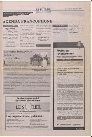 Le Soleil de Colombie-Britannique, July 18, 1997, page 11