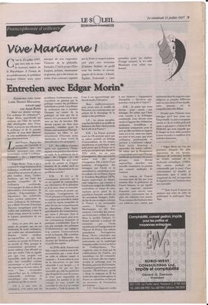 Le Soleil de Colombie-Britannique, July 11, 1997, page 9