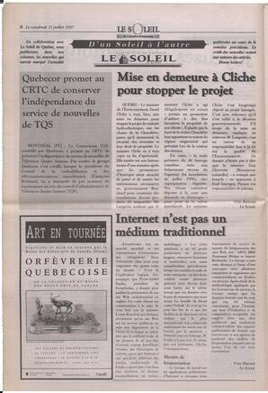 Le Soleil de Colombie-Britannique, July 11, 1997, page 8