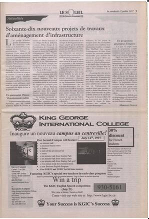 Le Soleil de Colombie-Britannique, July 11, 1997, page 5
