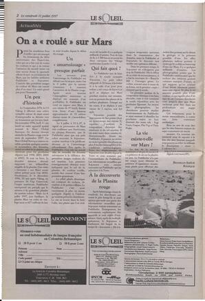 Le Soleil de Colombie-Britannique, July 11, 1997, page 2