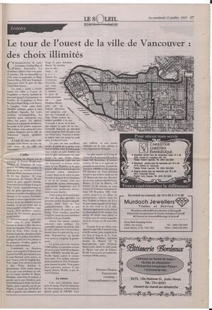 Le Soleil de Colombie-Britannique, July 11, 1997, page 17