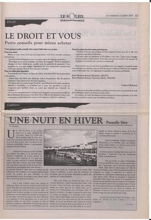Le Soleil de Colombie-Britannique, July 11, 1997, page 13