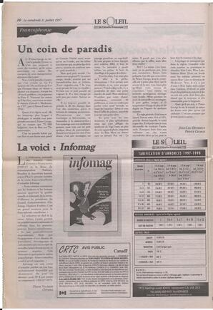 Le Soleil de Colombie-Britannique, July 11, 1997, page 10