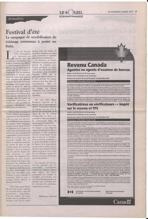 Le Soleil de Colombie-Britannique, July 4, 1997, page 5