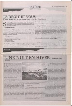 Le Soleil de Colombie-Britannique, July 4, 1997, page 13