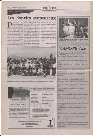 Le Soleil de Colombie-Britannique, June 20, 1997, page 6