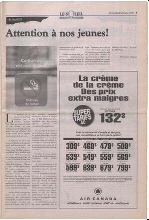 Le Soleil de Colombie-Britannique, June 20, 1997, page 5