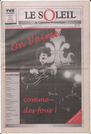Le Soleil de Colombie-Britannique, June 20, 1997, page 1