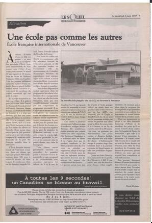 Le Soleil de Colombie-Britannique, June 6, 1997, page 7
