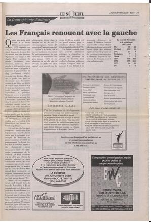 Le Soleil de Colombie-Britannique, June 6, 1997, page 15