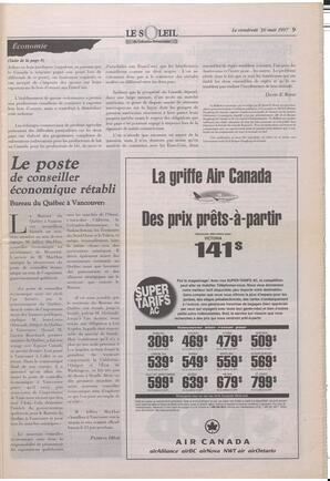 Le Soleil de Colombie-Britannique, May 30, 1997, page 9