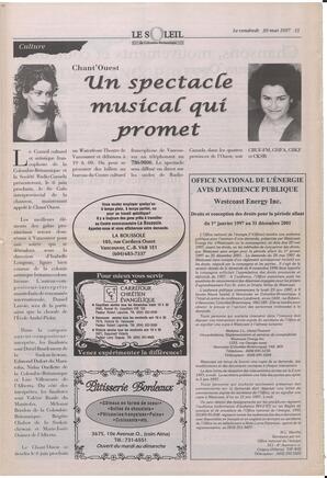 Le Soleil de Colombie-Britannique, May 30, 1997, page 13