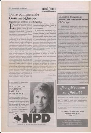Le Soleil de Colombie-Britannique, May 30, 1997, page 10
