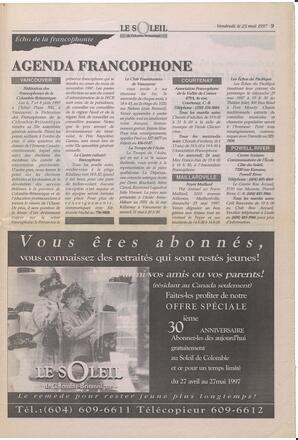 Le Soleil de Colombie-Britannique, May 23, 1997, page 9