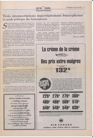 Le Soleil de Colombie-Britannique, May 23, 1997, page 7