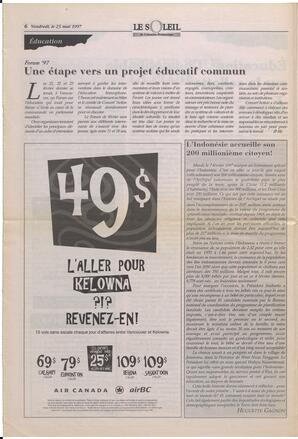 Le Soleil de Colombie-Britannique, May 23, 1997, page 6
